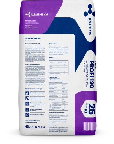 PROFI 120 Клей для керамогранита и камня (С1 T) back