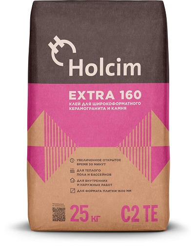 Extra 160 клей для широкоформатного керамогранита и камня С2 TE Holcim ...